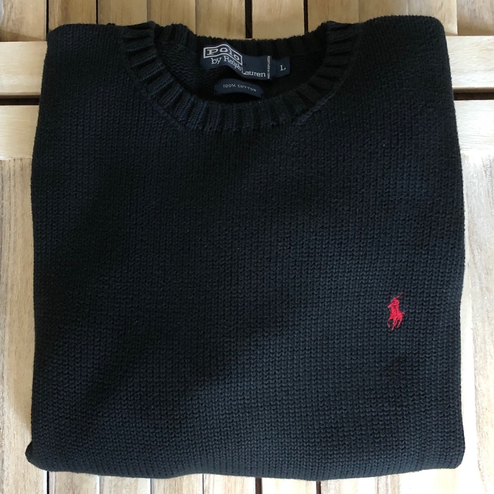 Men’s Polo by Ralph Lauren Black Crewneck Sweater